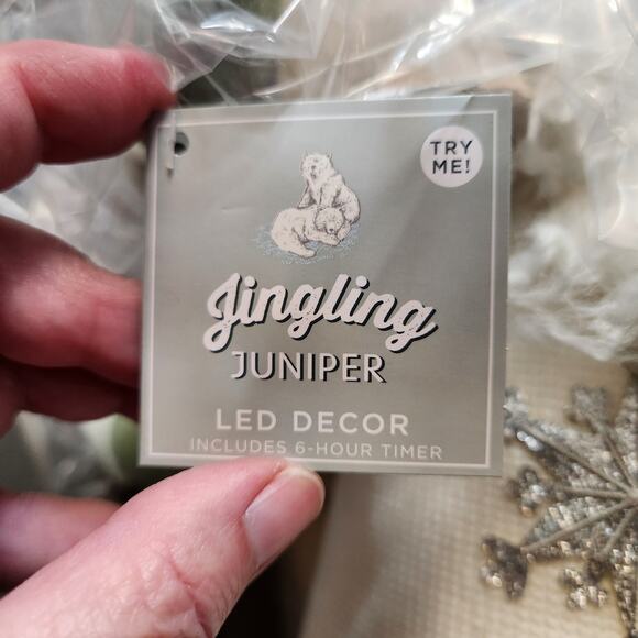 ST  NICHOLAS SQUARE Jingling Juniper Santa Cream Green Lighted Christmas Tree - Picture 2 of 12